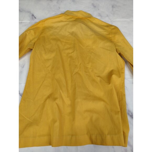 Vintage Lady Manhattan Womens Sz 14 Gold Button Down Long Sleeve Blouse Shirt - Picture 9 of 10